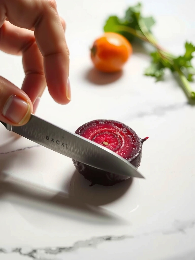 Detalle de corte en mármol de Macael
